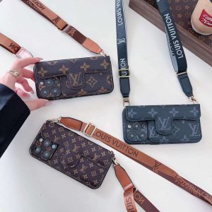 大人気 LOUIS VUITTON ルイヴィトン iPhone 15/15 Pro/15 Pro Max/14/14 Pro/14 Pro Max/13/13 Pro Max/12/12 Pro ケース ブランド アイフォンベルト付き携帯カバ ー バックポケット[#case20240810]